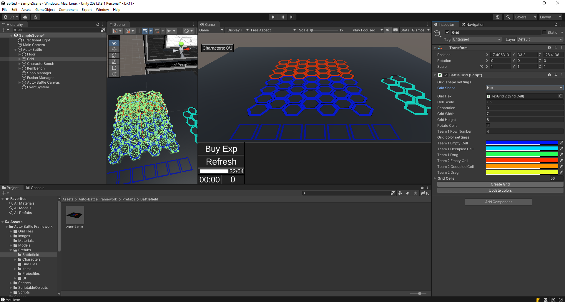 Hexagonal rotated grid