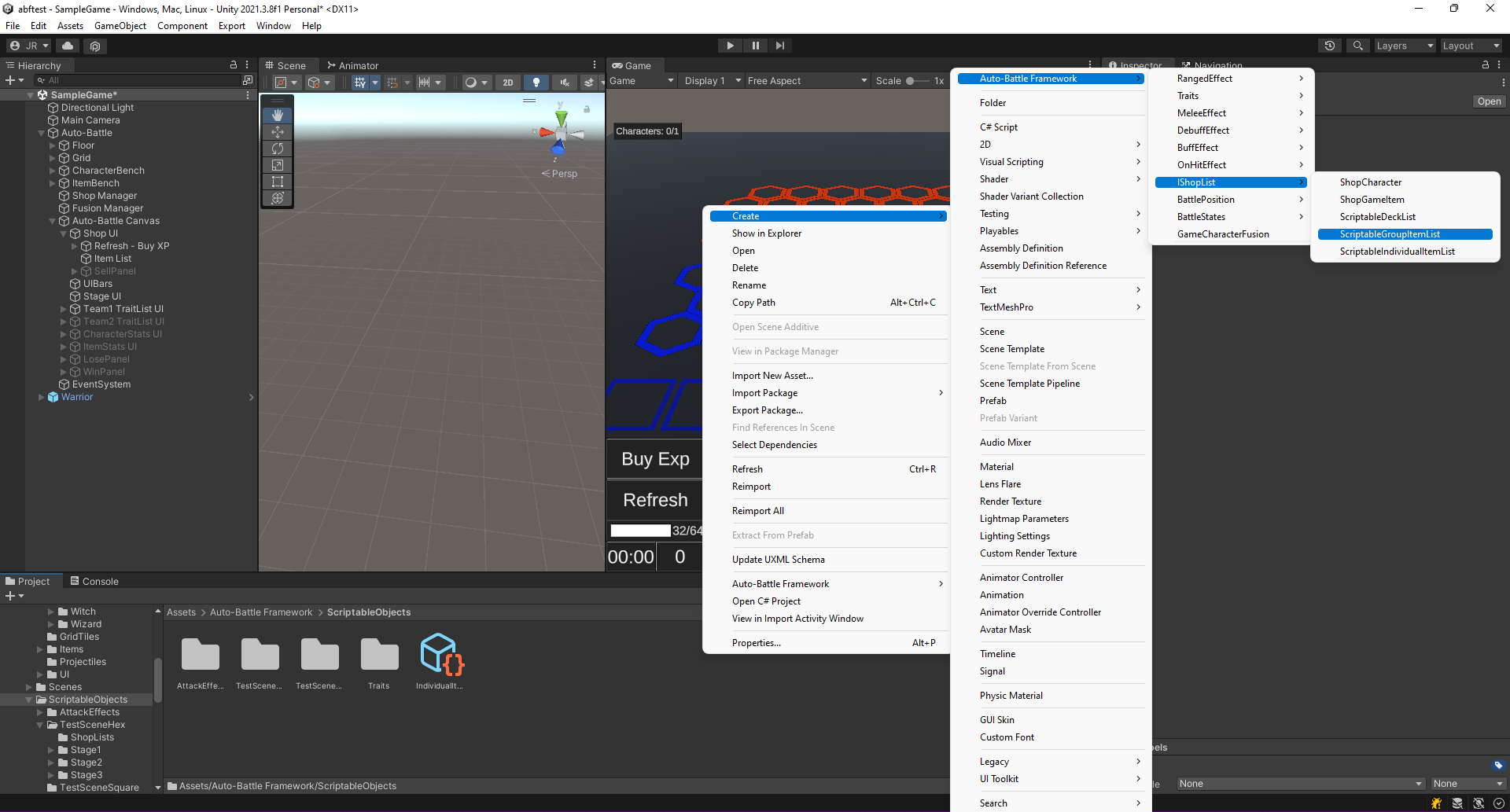 Create a new Scriptable Group Item List