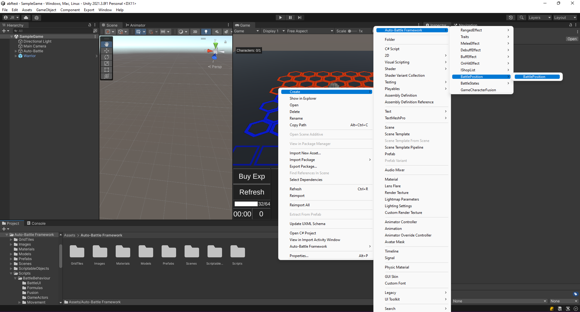 Create the Scriptable Battle Position